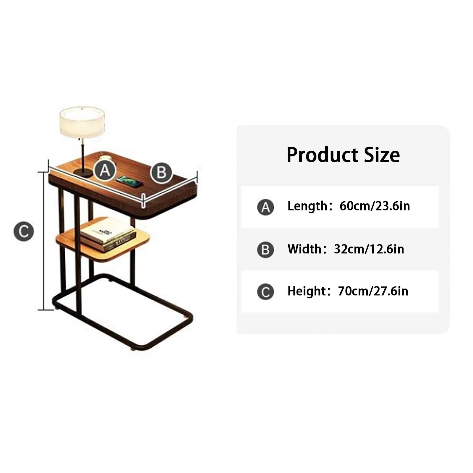 Multifunctional Smart LED Nightstand with Wireless Charging & Open Storage Shelf - Compact Coffee Table Charging Station for Small Spaces, Living Room, Bedroom (Choose Your Color) - Perfect for Bedside, Sofa & Office Use