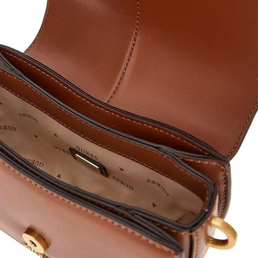 Stylish Brown Kuba Mini Crossbody Flap Bag for Women - Fashionable Leather Shoulder Purse for Daily Use, Travel & Date Night