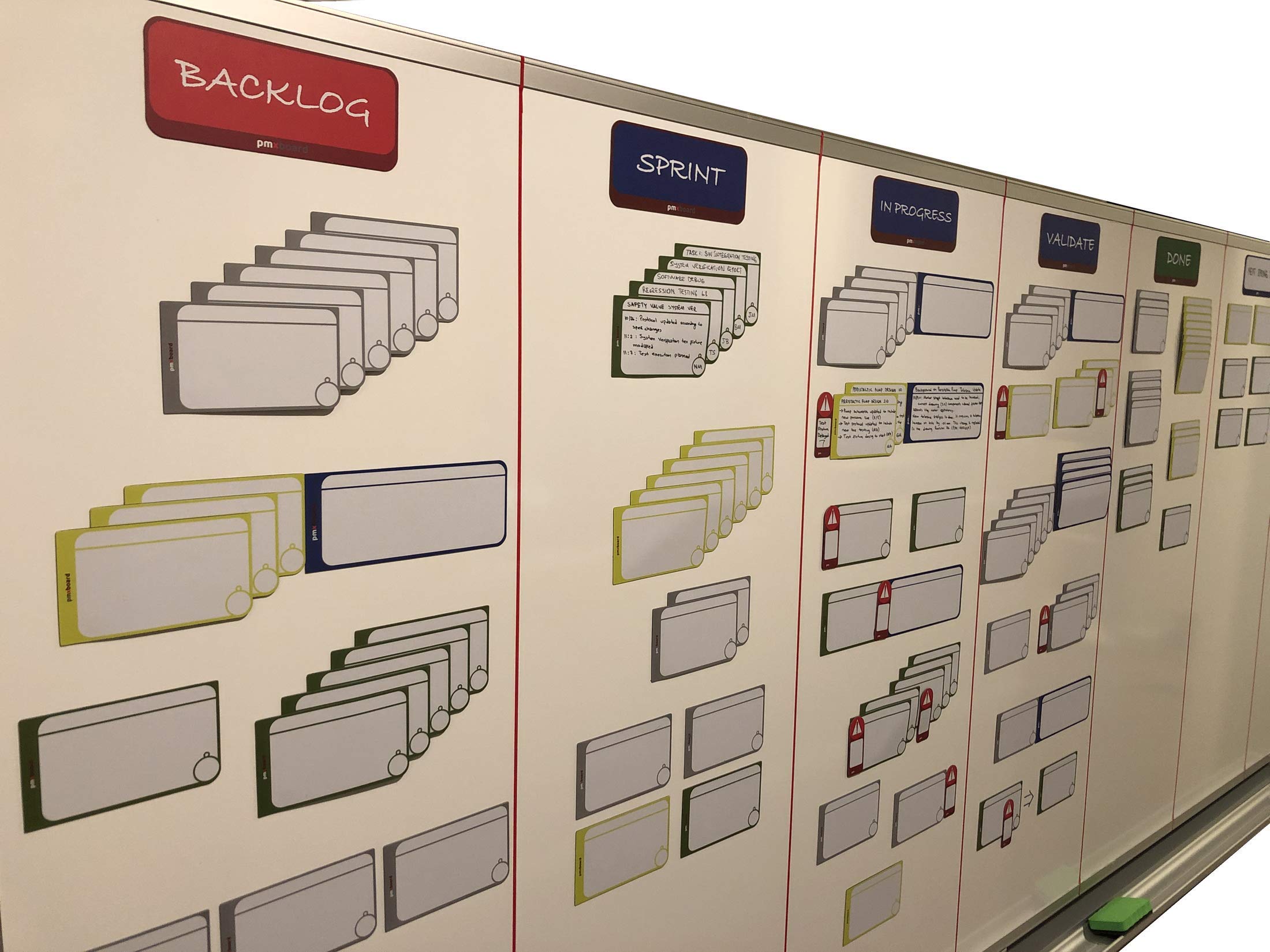 PMXBoard Agile Management Set Plus - 156-Piece Scrum & Kanban Board Kit for Project Management | Magnetic Scrum Cards & Kanban Cards | Complete Agile Project Management Tool Set | Perfect for Team Collaboration, Sprint Planning & Workflow Visualization