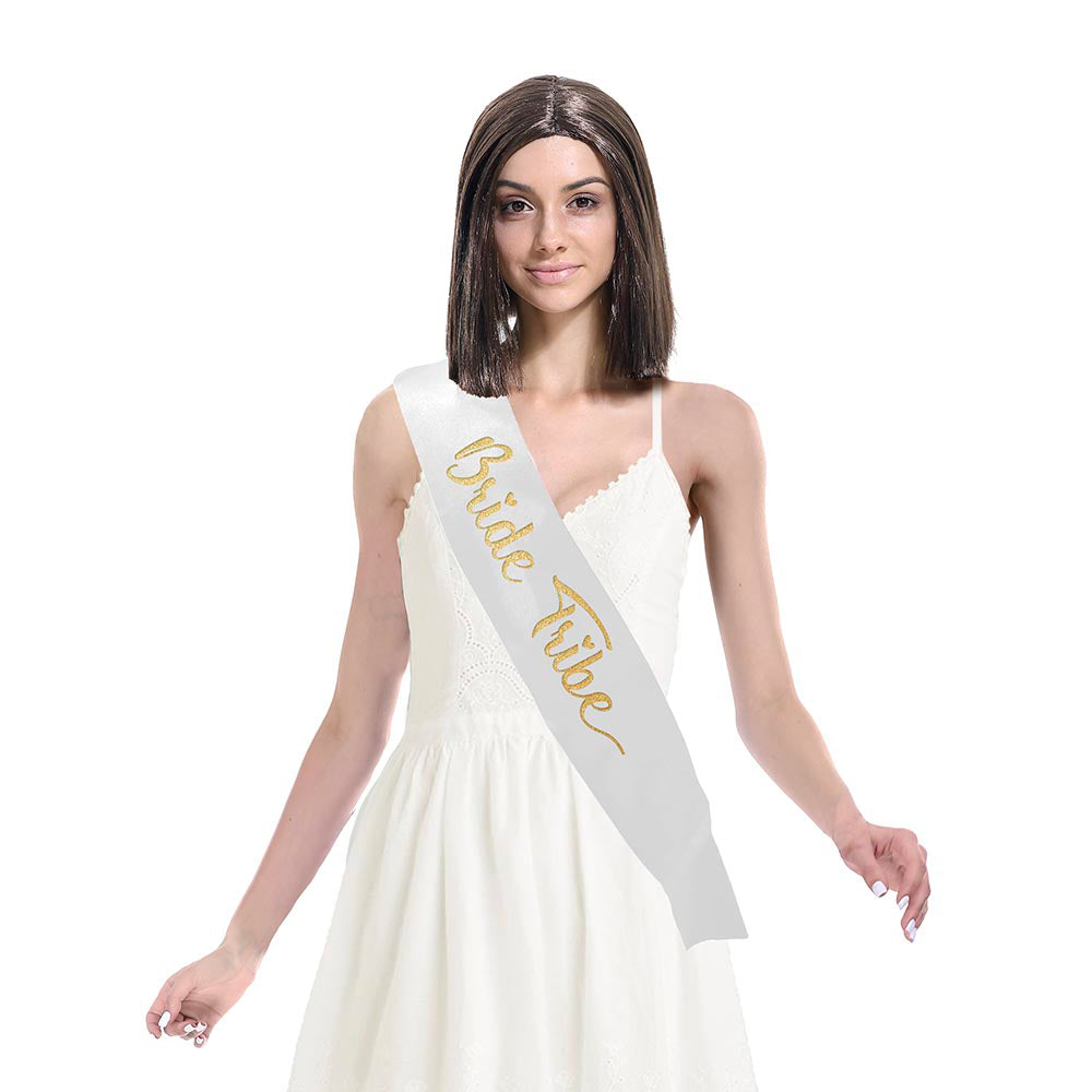 Bride Tribe Party Sash - Wedding Bachelorette Bridal Shower Accessories for Bride Squad & Maid of Honor - Perfect for Bachelorette Parties, Girls Trips & Bridal Celebrations