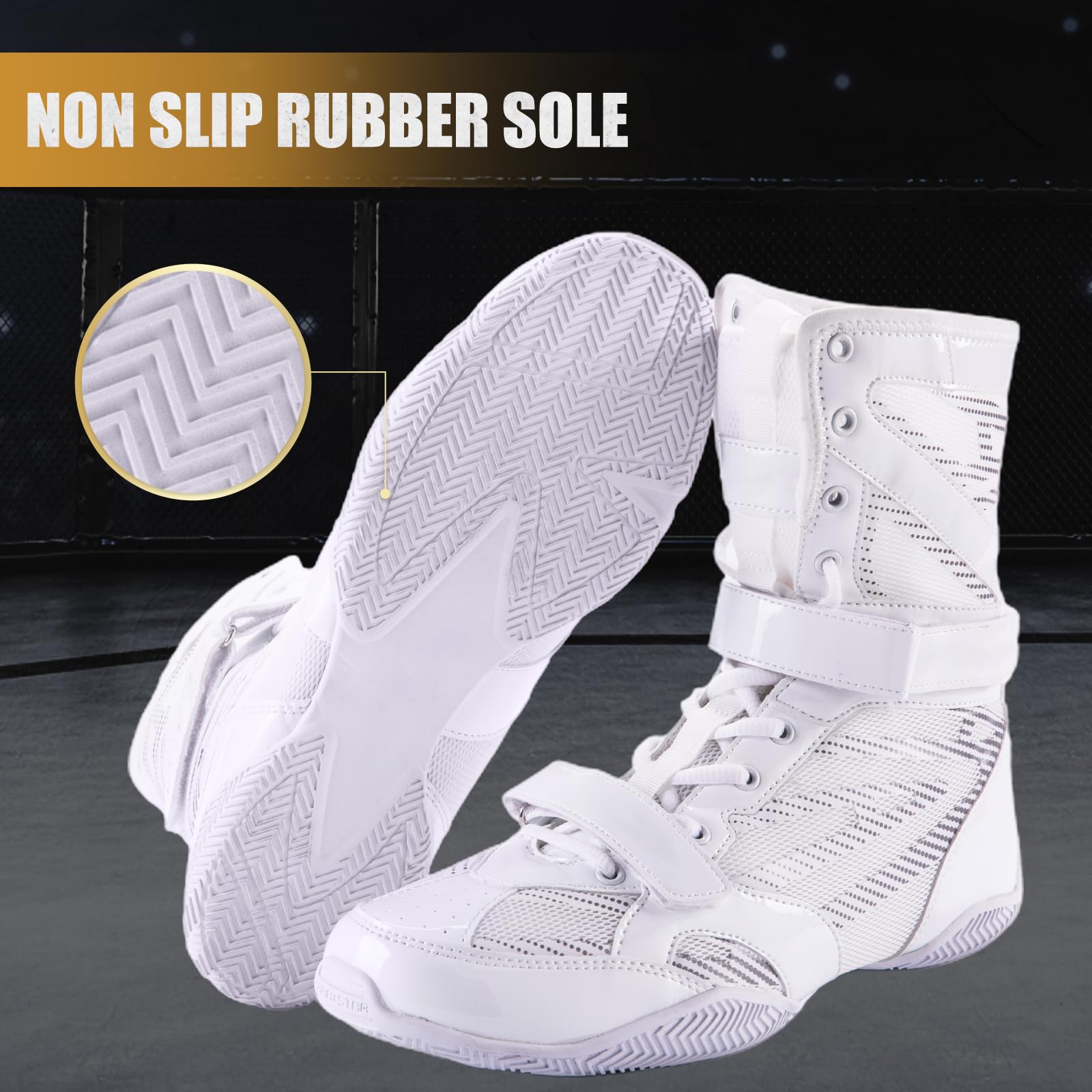 Professional Men's Boxing Shoes for Muay Thai & Training - Lightweight, Breathable & Durable for Boxing, Kickboxing & MMA Workouts