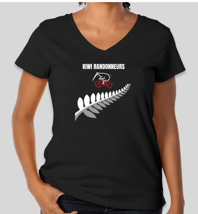 Kiwi Randonneurs Women's Cotton T-Shirt - Soft Breathable Casual Tee for Cycling, Hiking & Everyday Wear