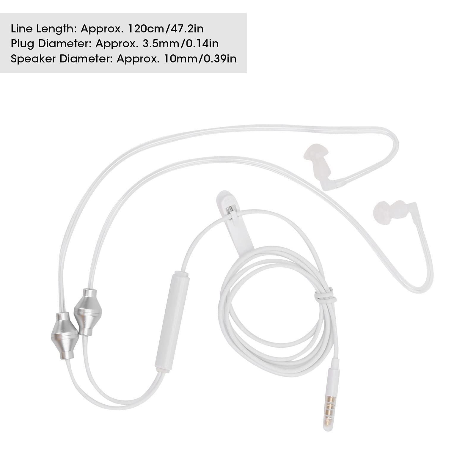 Premium Air Tube Headset for Samsung - Lightweight Ergonomic Design, Superior Sound Quality & Comfort - Perfect for Workouts, Gaming & Travel (White)
