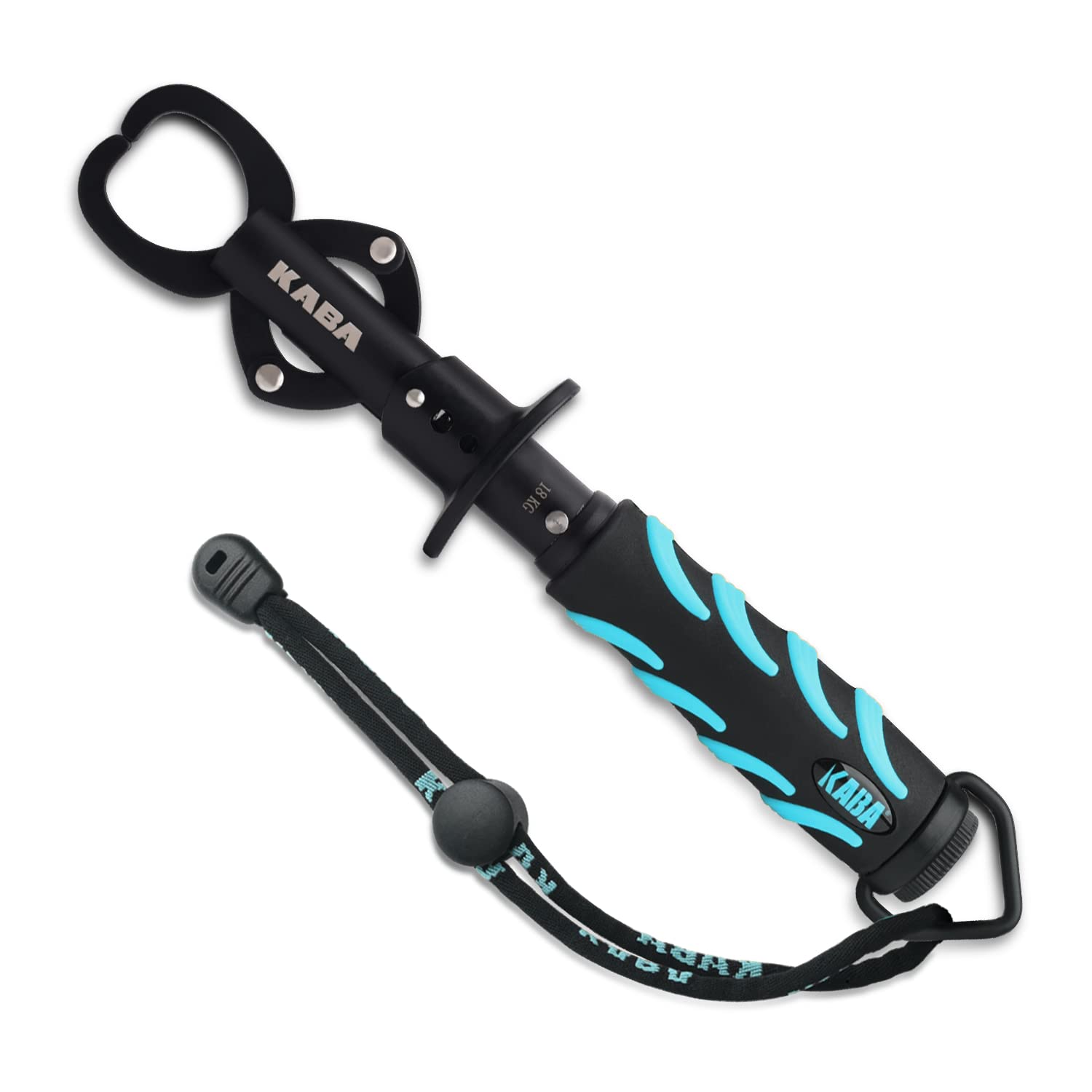 **Kaba Fish Lip Gripper with Scale – 40lb Stainless Steel Fishing Gripper Tool – Professional Fish Grabber Clip for Bass, Trout & Catfish – Secure Fish Handling & Weighing for Catch & Release**