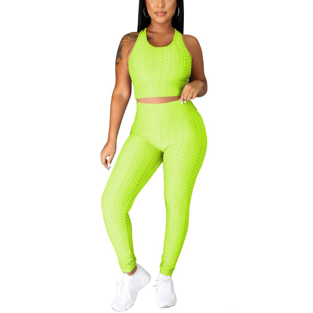 Nimsruc Women's 2-Piece Workout Sets - Sexy Summer Jogging Suits, Casual Bodycon Tracksuits | Gym, Running, Yoga & Lounge Wear