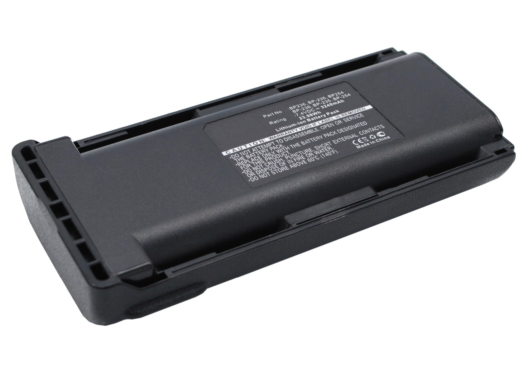 Synergy Digital 2-Way Radio Li-ion Battery 3240mAh 7.4V - Compatible with Icom IC-F70T Walkie Talkie, Replacement for BP-235 Battery - Perfect for Security, Construction & Outdoor Communication