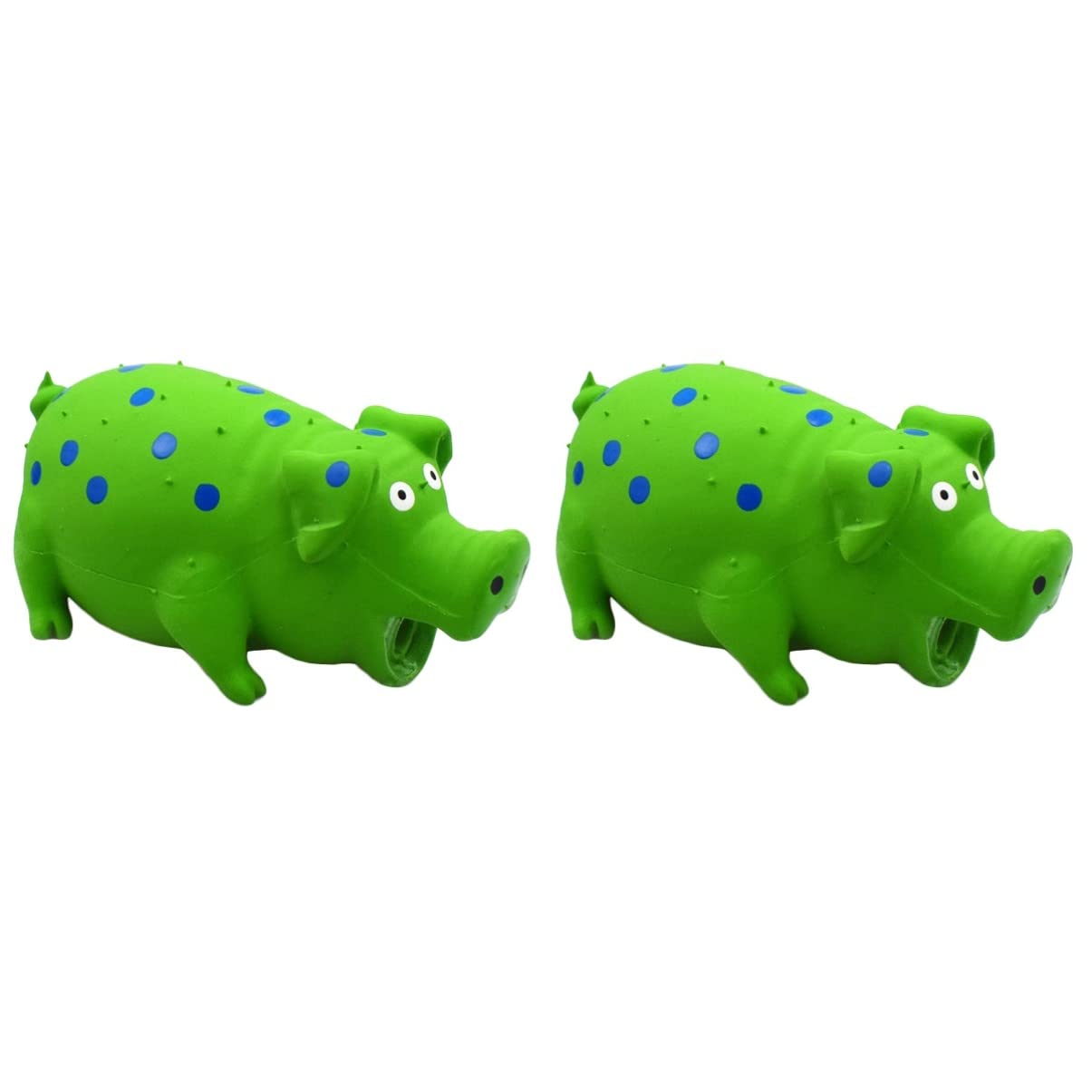 Mipcase 2 Pack Latex Pig Squeaky Dog Toys - Grunting Chew Toys for Puppies, Teething Relief & Interactive Play - Perfect for Small & Medium Dogs Indoor/Outdoor Fun