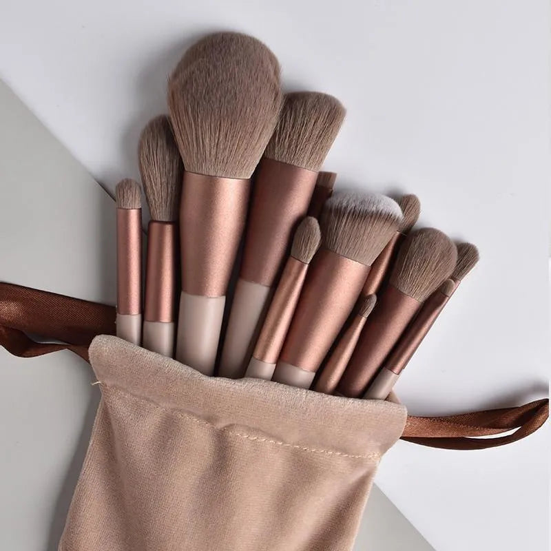 Professional 13-Piece Makeup Brush Set for Flawless Foundation, Blending & Contouring - Perfect for Everyday Makeup & Professional Artists