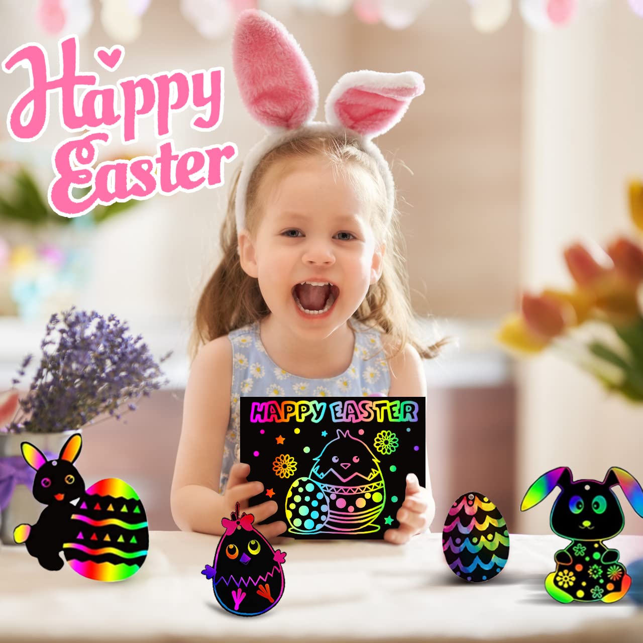 ZMLM Scratch Rainbow Art Paper Set - 50Pcs Magic Scratch Off Craft Kit for Kids, DIY Black Scratch Notes Sheets, Doodle Pad for Boys & Girls, Fun Party Favors, Christmas Birthday Gift for Classroom, Travel, Rainy Day Activities