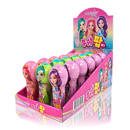 TREE FARM Secret Jouju Finger Pop Candy 18-Pack Variety | Assorted Lollipop Candy for Kids Birthday Party Favors | Strawberry Grape Lemon Flavored Candy Gifts | Perfect for Classroom Treats, Halloween Goodie Bags and Christmas Stocking Stuffers
