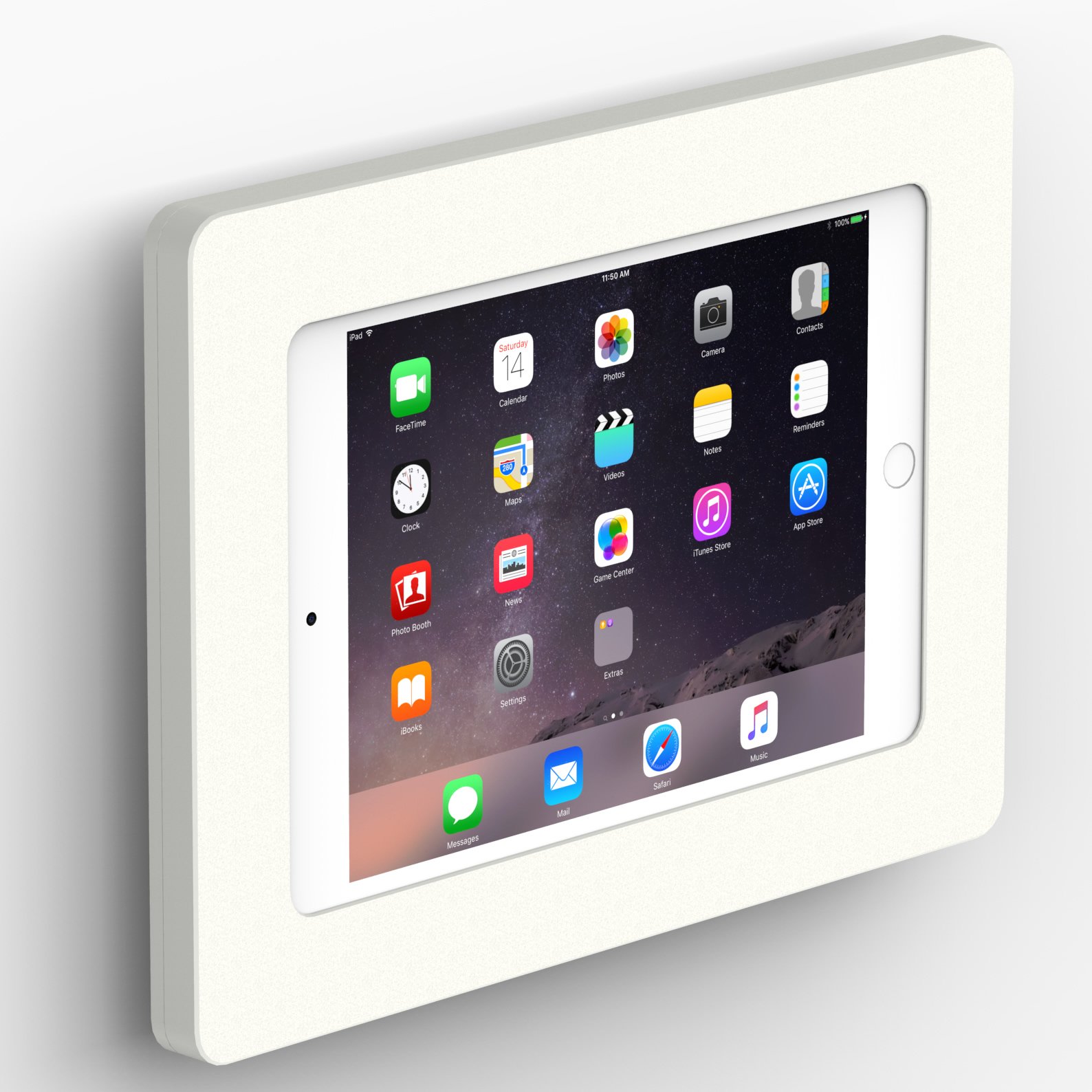 VidaMount White Enclosure & Fixed VESA Slim Wall Mount Bundle - Compatible with iPad Mini 4/5 - Perfect for Home, Office & Retail Display Mounting Solutions