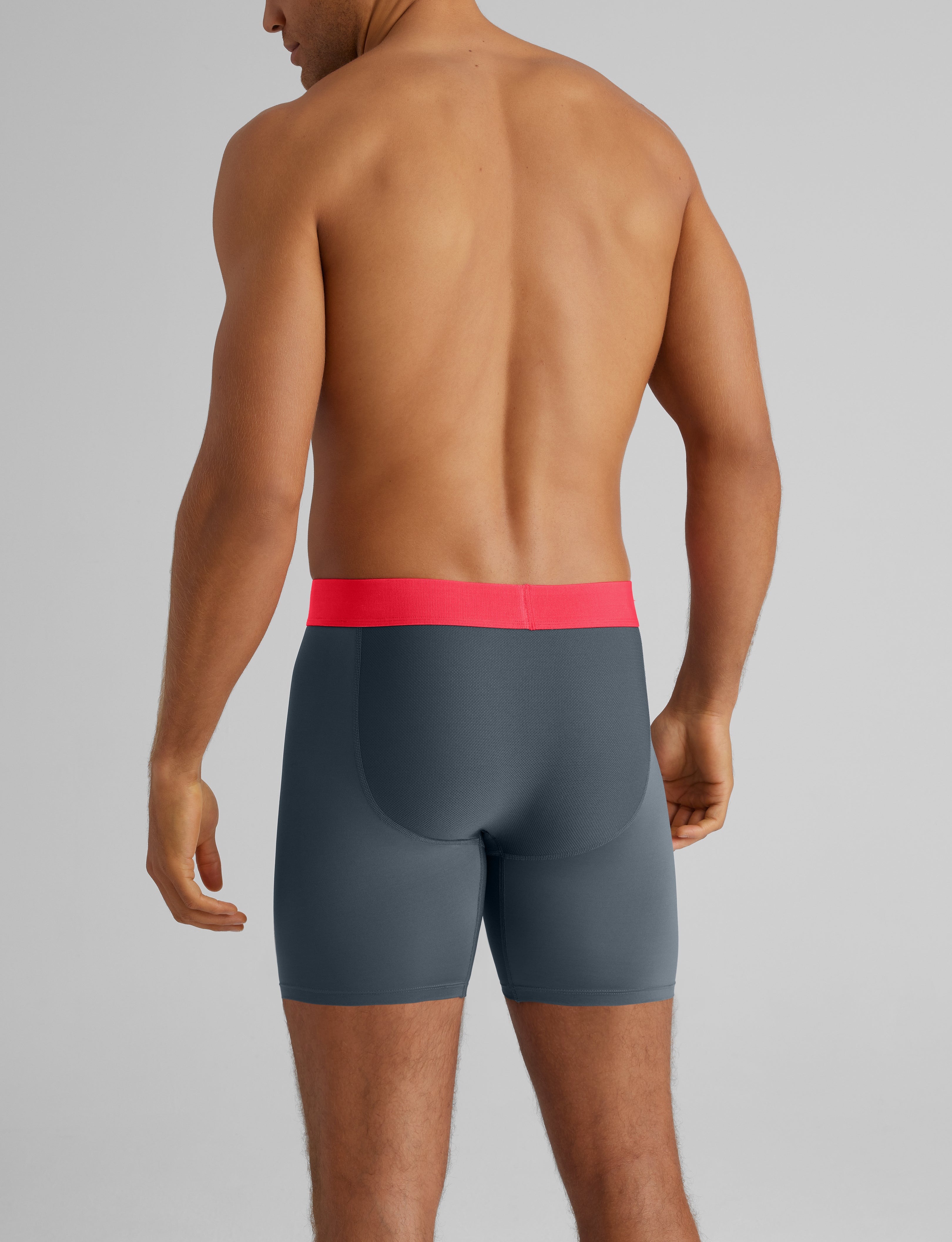 360 Sport Mid Length Boxer Briefs (6-Pack) - Moisture-Wicking Men's Underwear for Gym, Running & Everyday Comfort