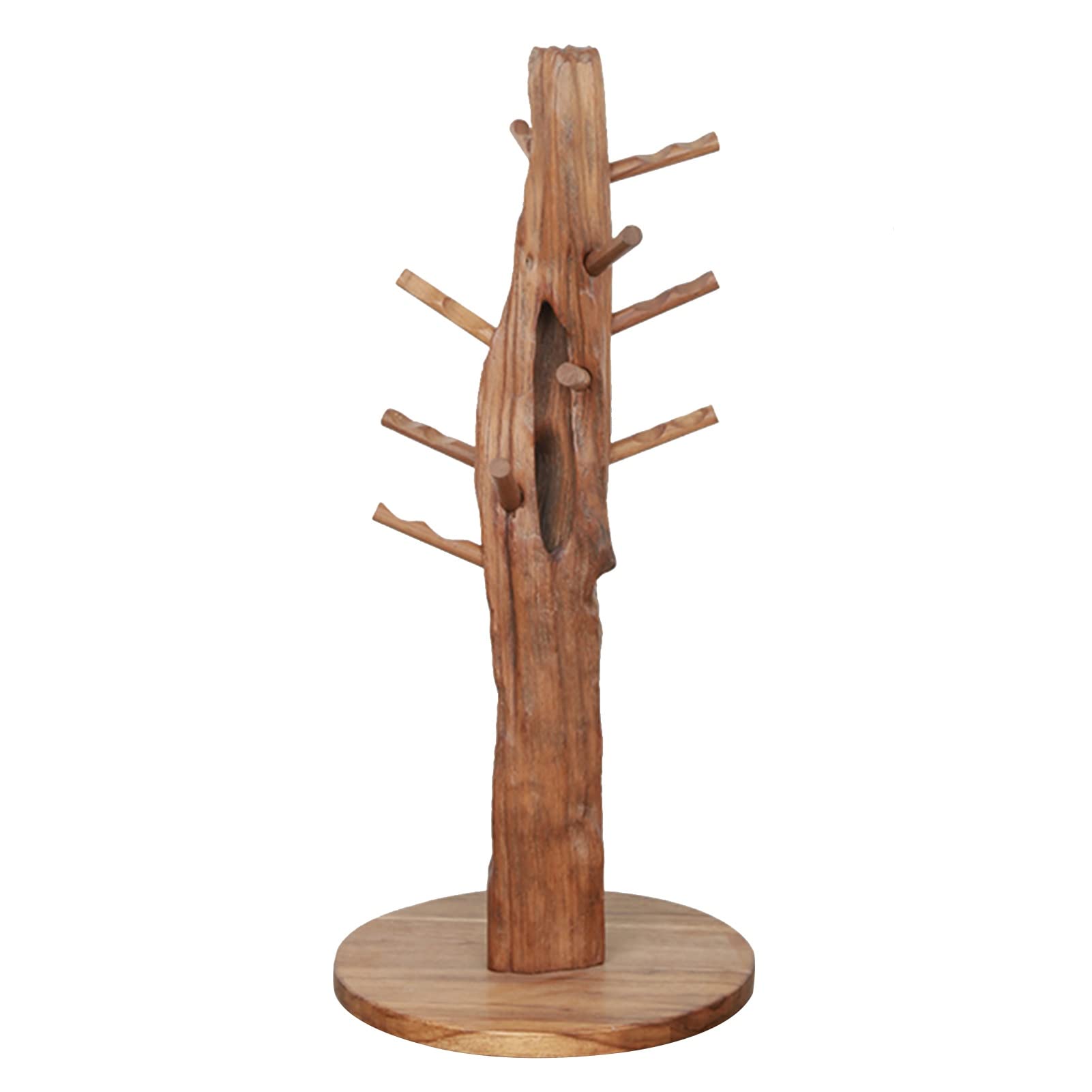 DOGOU Wooden Coffee Mug Holder Tree with 12 Hooks - Handmade Countertop Cup Rack for Kitchen & Bar - Tea Cup Stand Organizer - Perfect for Home, Office, and Restaurant Use