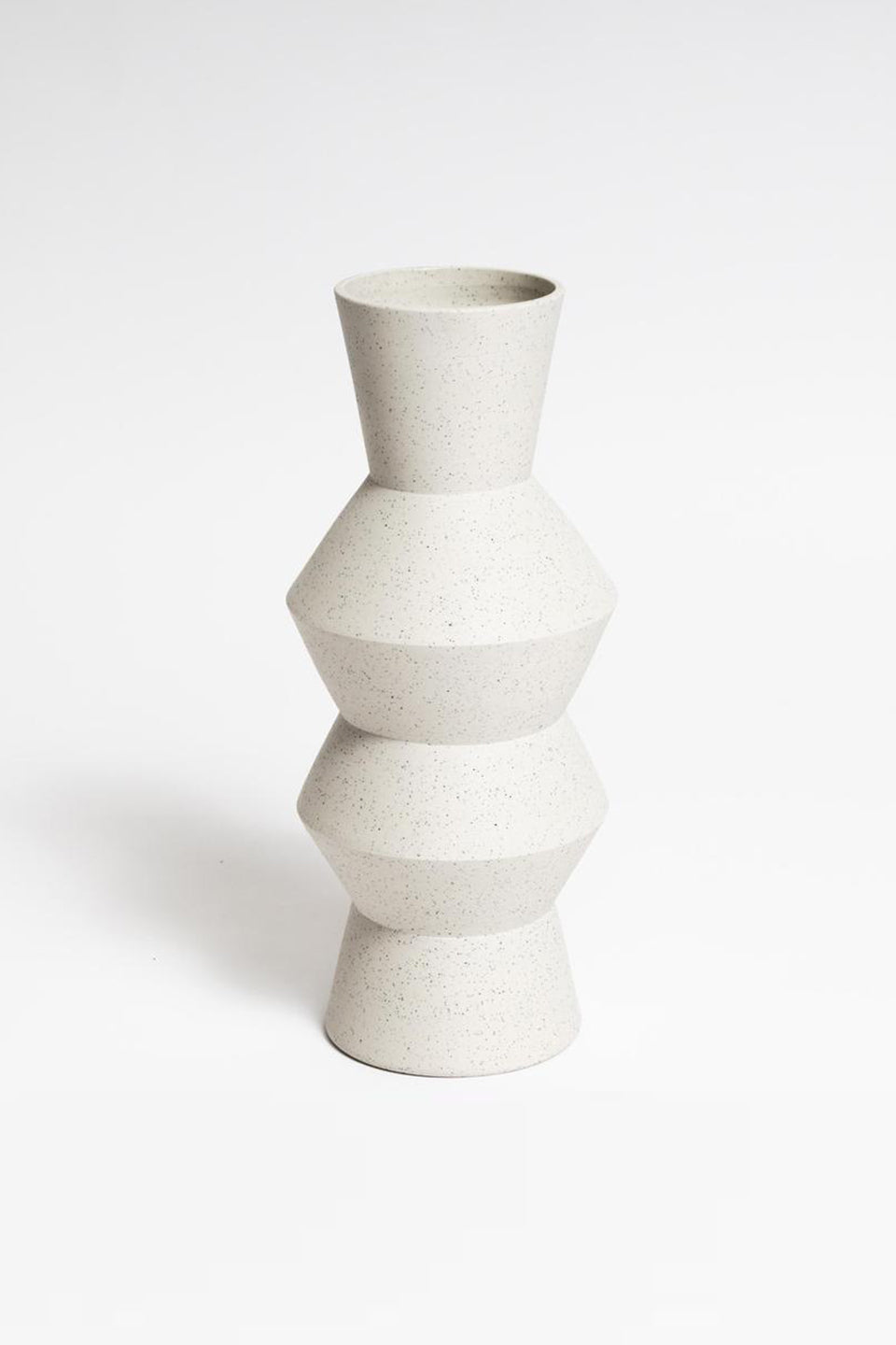 Divoc Large White Ceramic Vase - 18x40cm Modern Home Decor for Living Room, Bedroom & Wedding Centerpieces