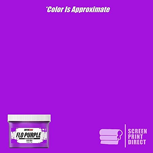 Rapid Cure® Fluorescent Purple Screen Printing Ink (128oz Gallon) - Fast-Drying Plastisol Fabric Paint for DIY T-Shirts, Hoodies & Bags - Made in USA