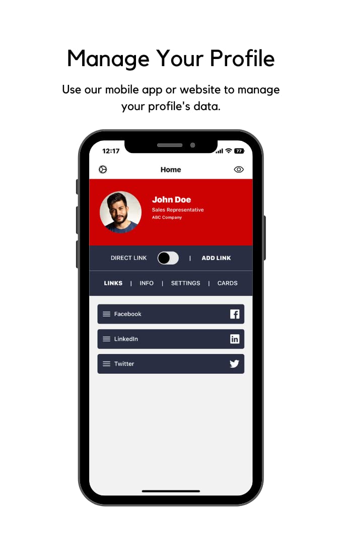 Digital Business Card - NFC Smart Card for Networking & Contact Sharing