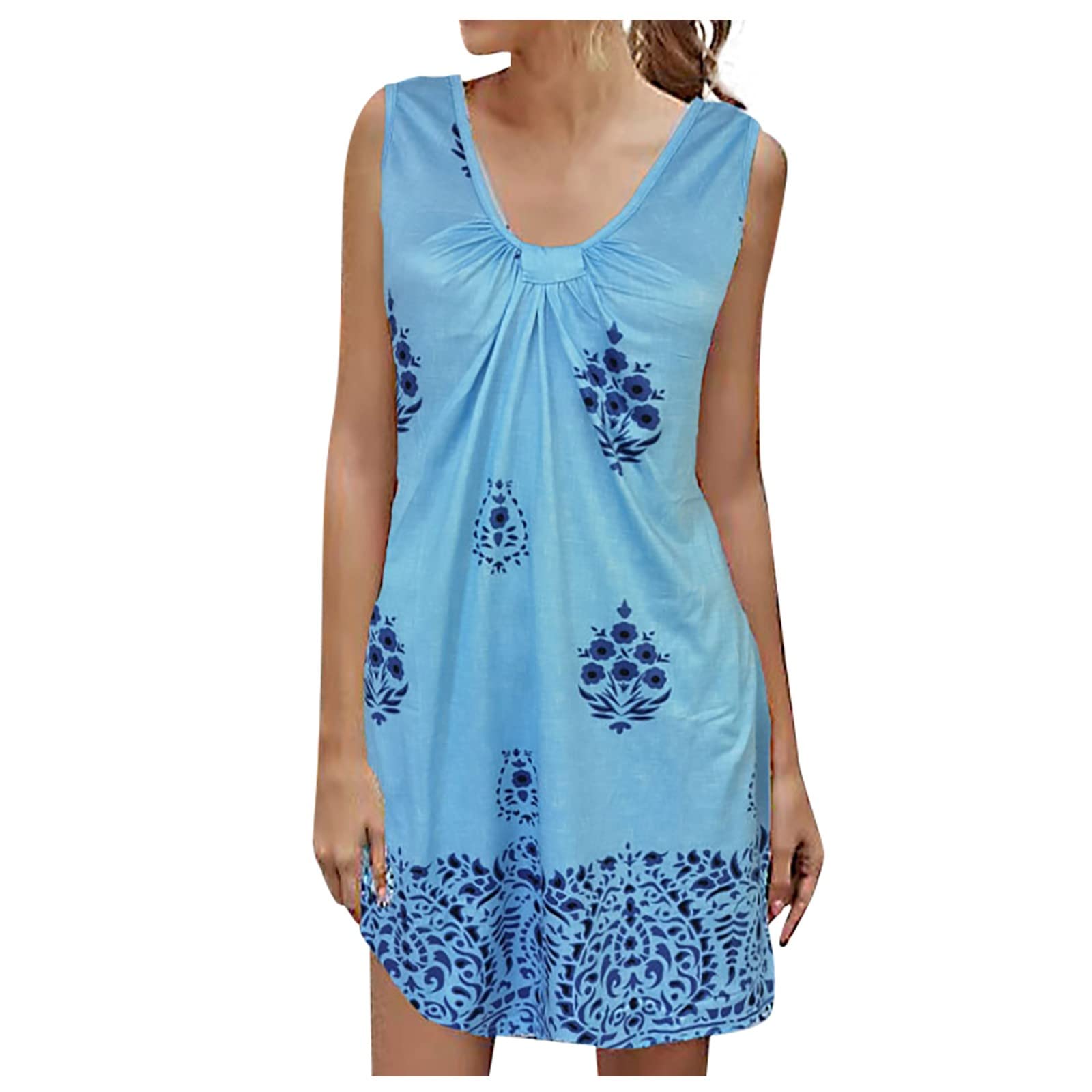Plus Size Boho Maxi Dress for Women - Flowy Long Racer Back Beach Dress in Sizes S-5XL | Perfect for Summer Vacations, Beach Getaways & Boho Fashion Lovers