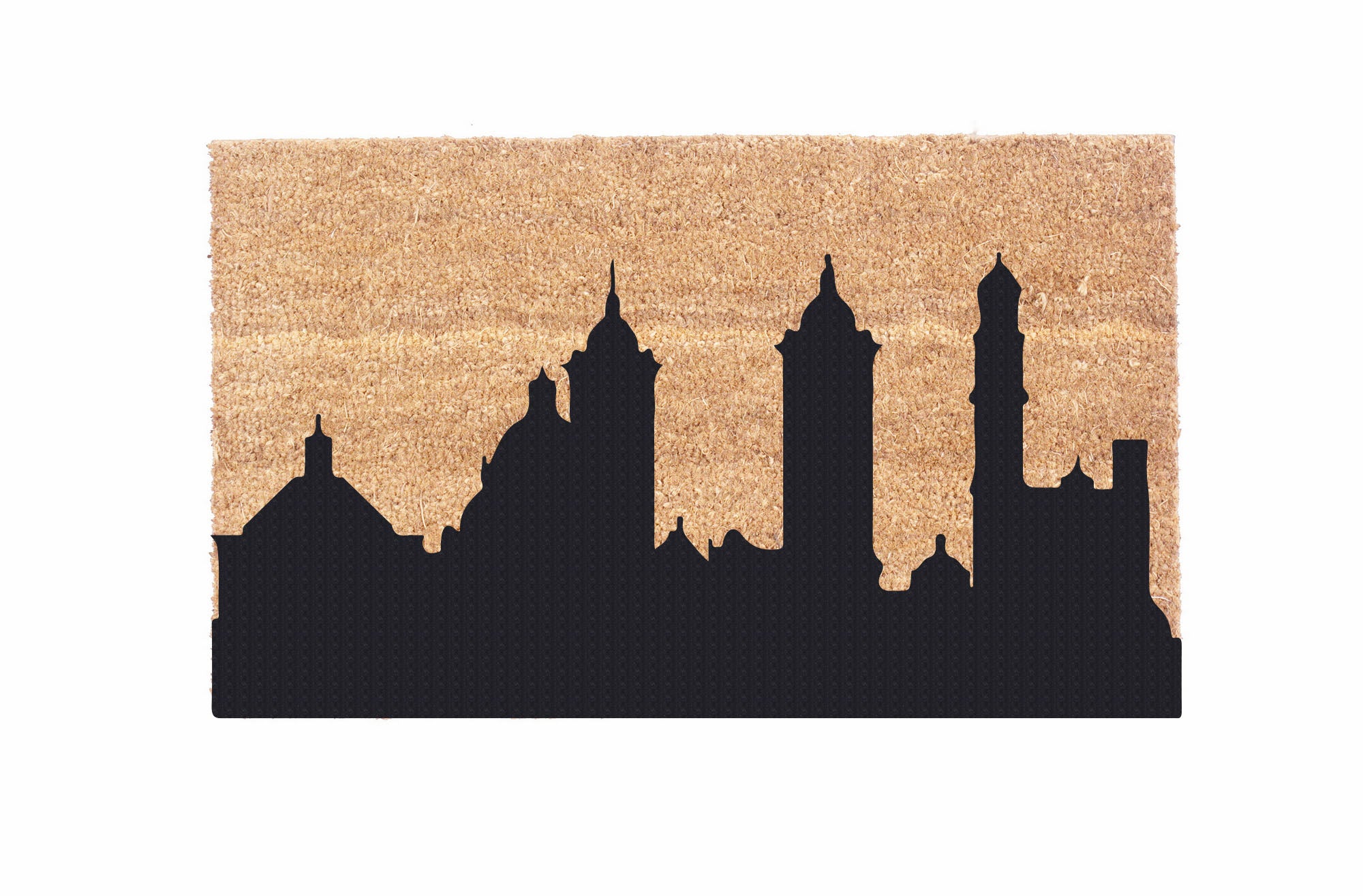 Stylish City Skyline Coco Doormat - Non-Slip Entryway Rug for Home & Office Decor - Perfect for Front Door, Patio, and Indoor Use