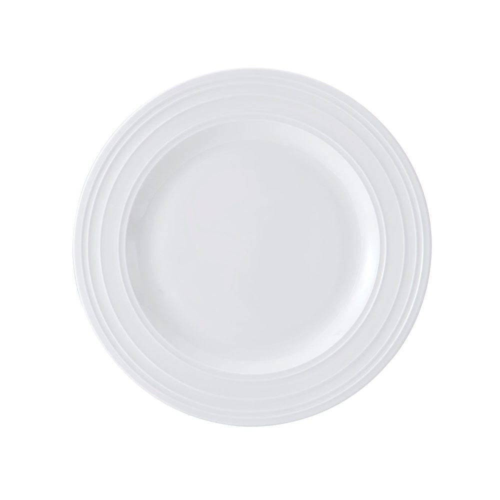 Swirl Bone 12-Piece Dinnerware Set with Pasta Bowls - Service for 4 - Elegant Tableware for Family Dinners & Entertaining Guests