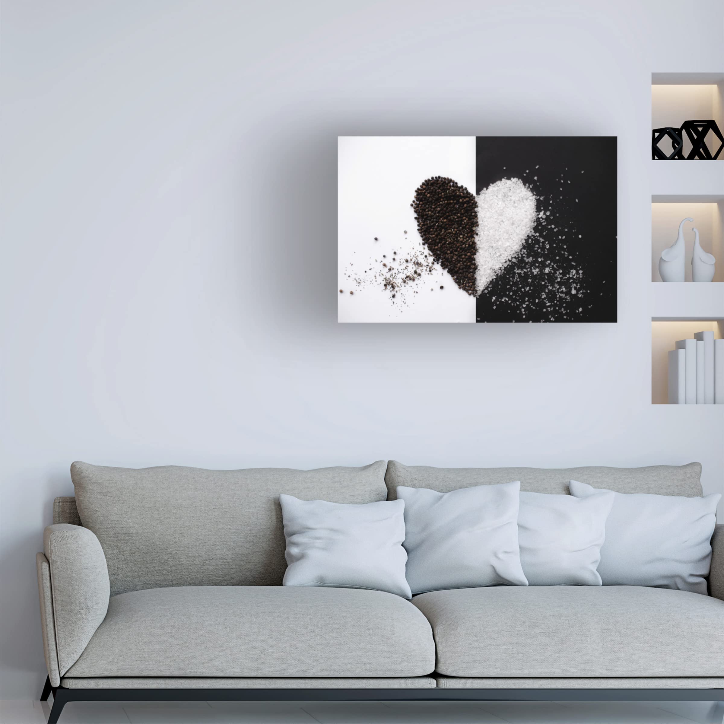 Trademark Fine Art 'Love' Canvas Wall Art by Kate Weber - Romantic Home Decor for Living Room, Bedroom & Office