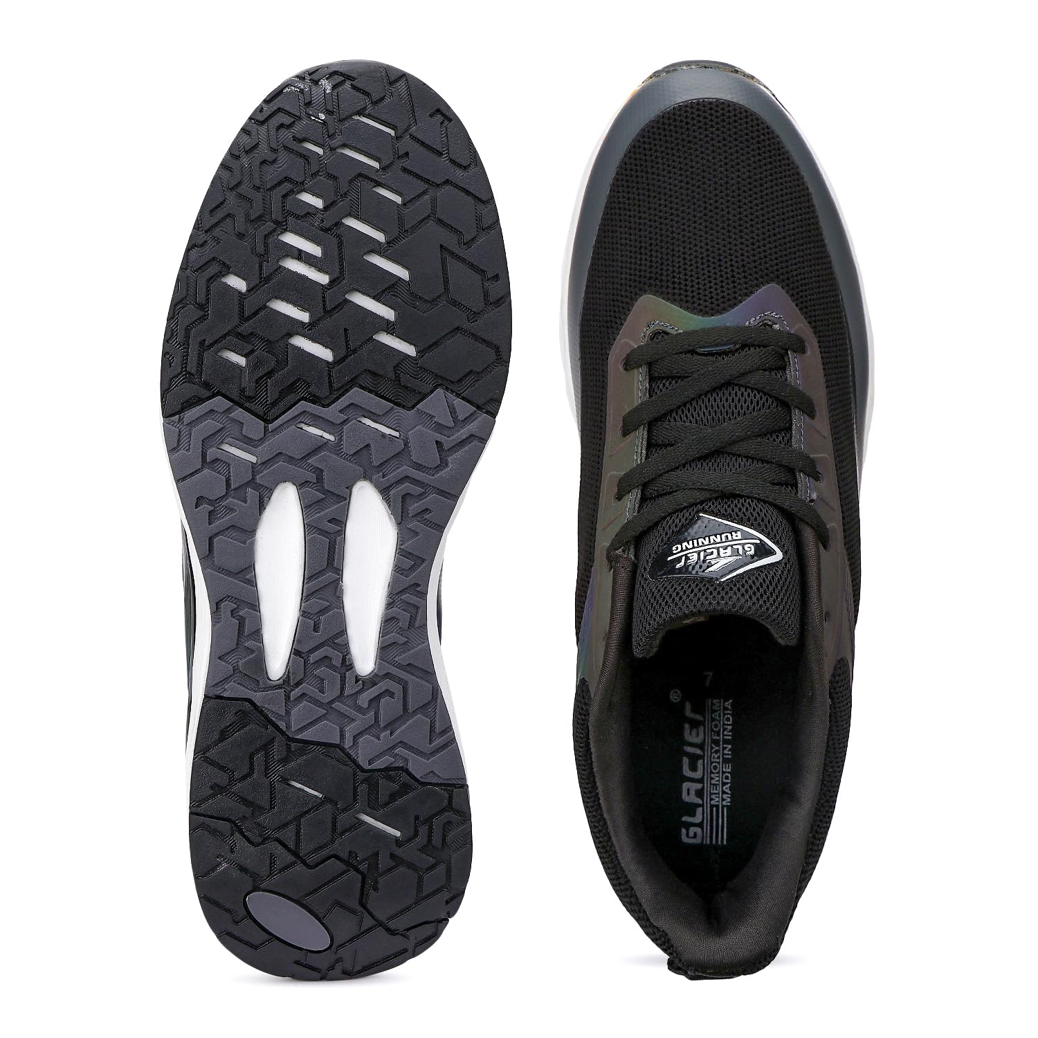 Stylish Highlighter Men's Athletic Shoes - Extra Comfort for Gym, Running, Cycling & Sports - Breathable & Lightweight Design - Perfect for Workouts, Jogging & Casual Wear (Black)