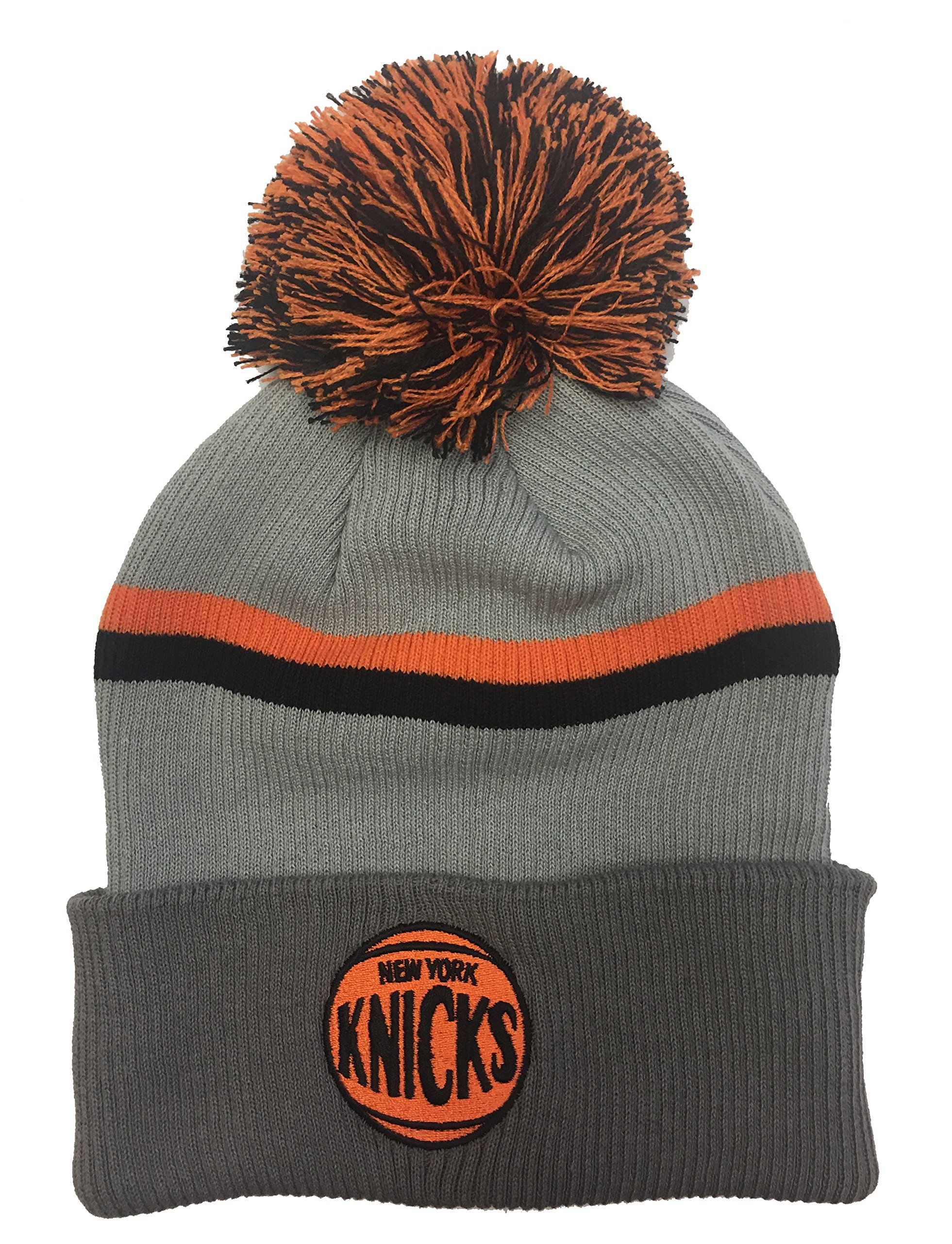 Mitchell & Ness NBA Cuffed Knit Beanie Hat with Pom Pom - Winter Warm Basketball Toque for Men & Women - Perfect for Cold Weather, Games & Outdoor Activities