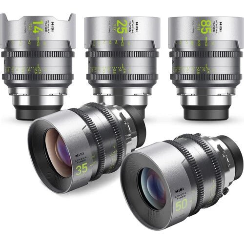 NiSi ATHENA Tuned Prime T2.4/1.9 Full Frame 5 Lens Kit with Case (PL Mount) - Professional Cinema Lenses for Filmmaking, Videography & Photography - Perfect for DSLR, Mirrorless & Cinema Cameras