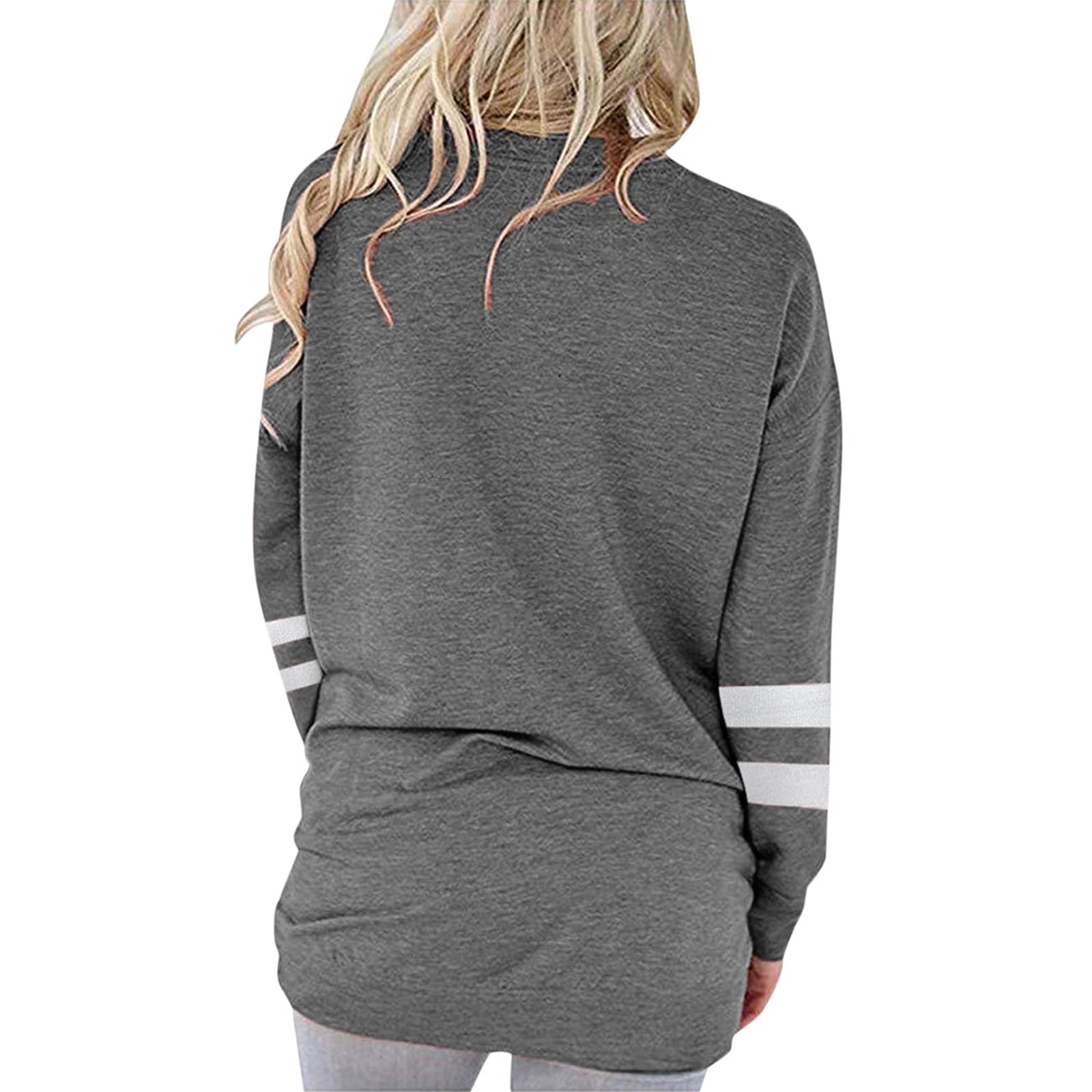 Women's Casual Loose Fit Pocket Tunic Top - Comfortable Long Sleeve Crewneck Pullover Sweatshirt | Perfect for Everyday Wear, Weekend Outings & Layering in Fall/Winter