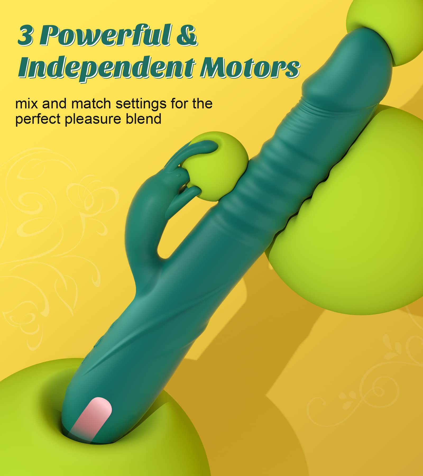 Premium Rabbit Thrusting Vibrator for Women - Dual Stimulation G-Spot & Clitoral Vibrator, Powerful Rechargeable Silicone Dildo Sex Toy for Solo Play & Couples | Enhance Intimacy & Female Pleasure in Bedroom