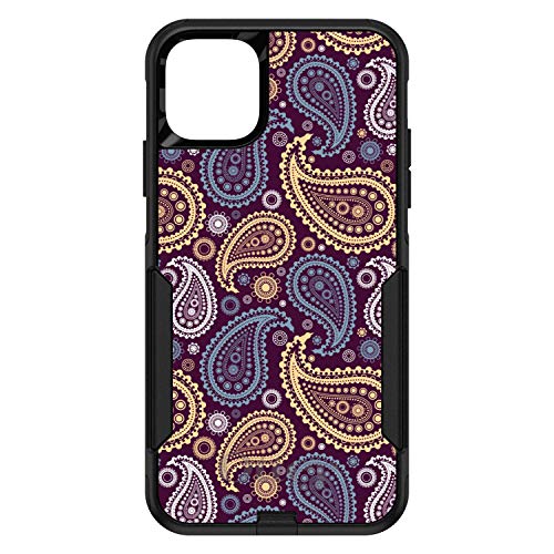 Purple Yellow Blue Paisley On Black Case