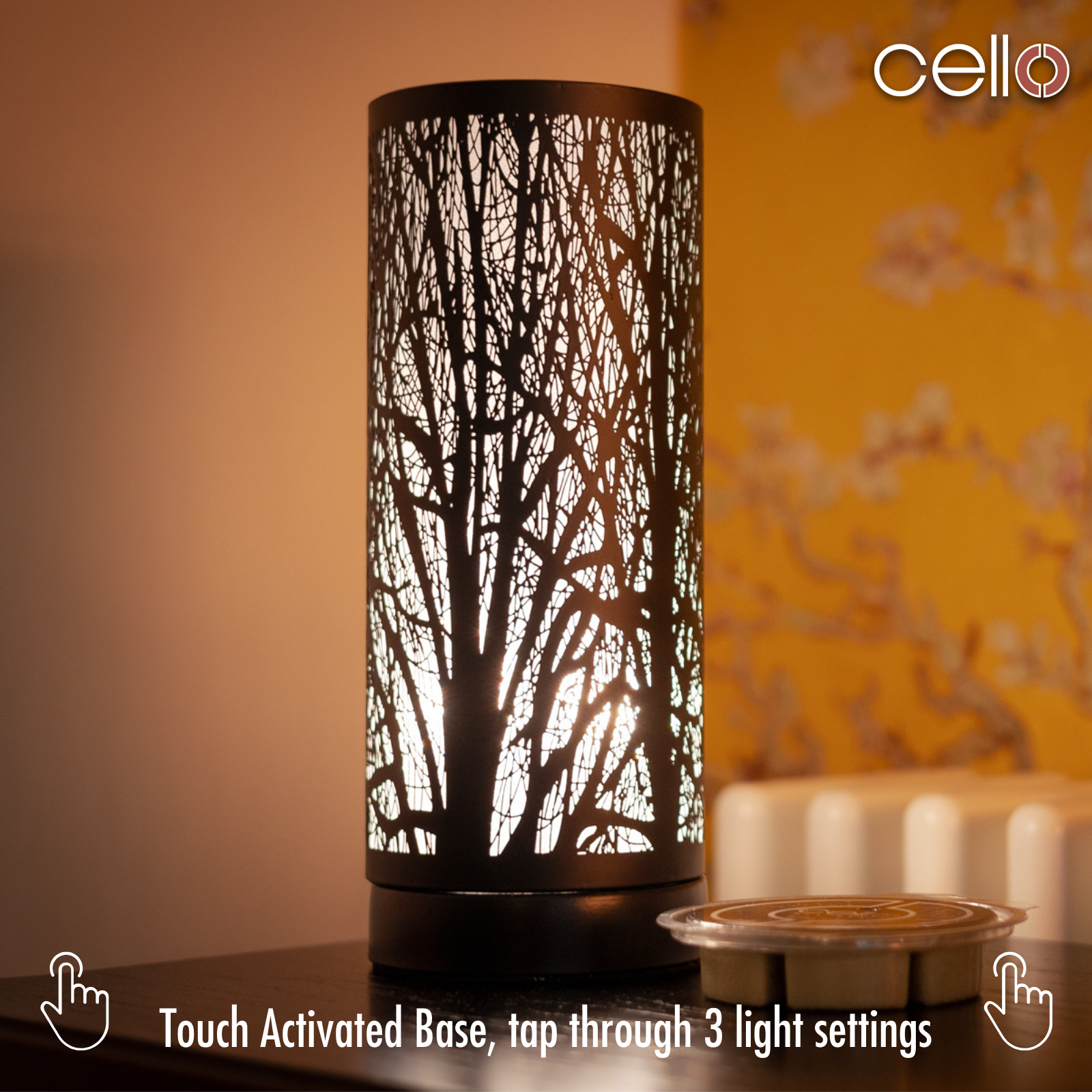 Cello Electric Wax Warmer with Touch Control - Aromatherapy Diffuser for Home, Office & Spa | Perfect for Relaxation, Stress Relief & Mood Enhancement