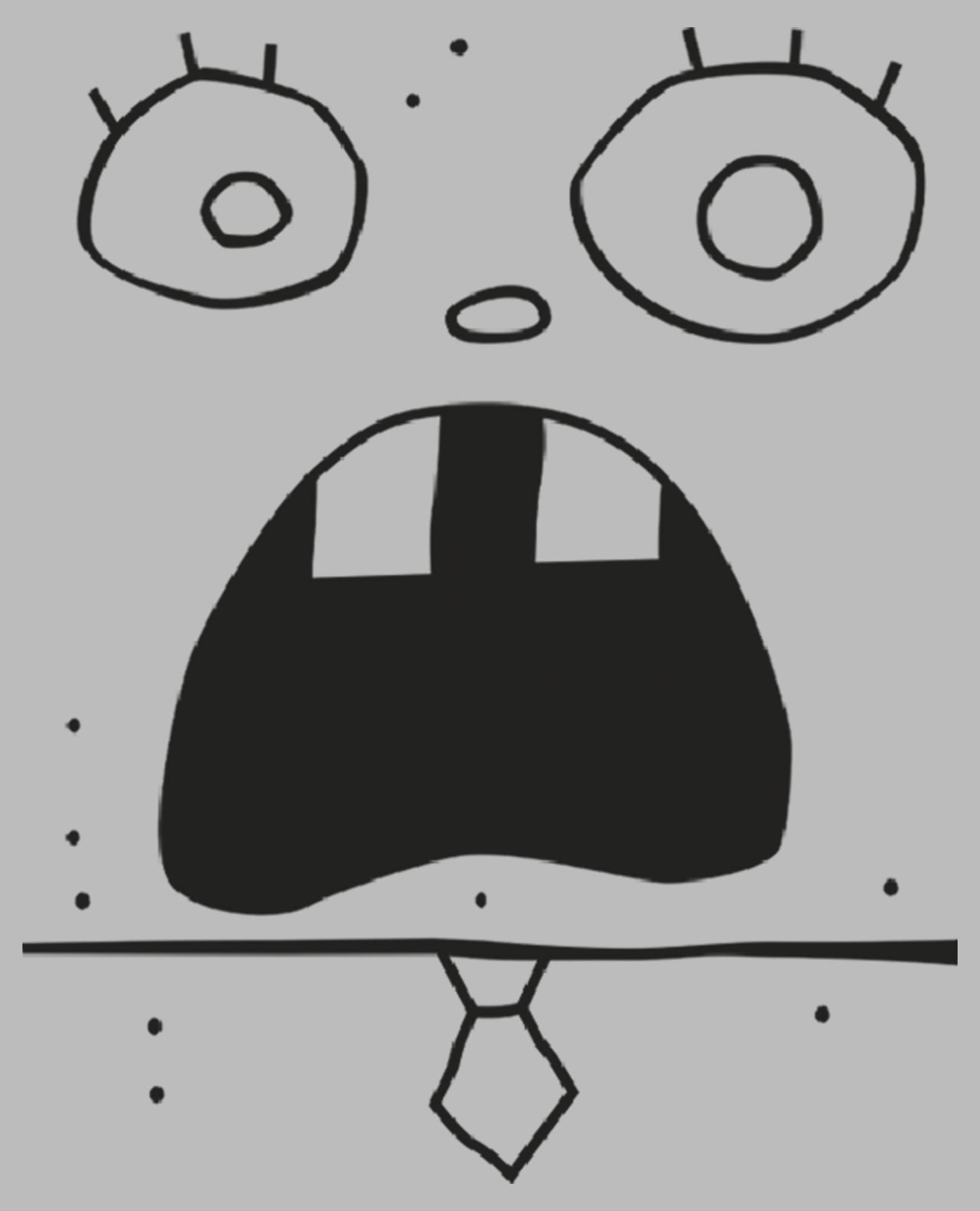 Men's Spongebob Squarepants DoodleBob Graphic T-Shirt - Funny Cartoon Print Tee for Casual Wear & Anime Fans