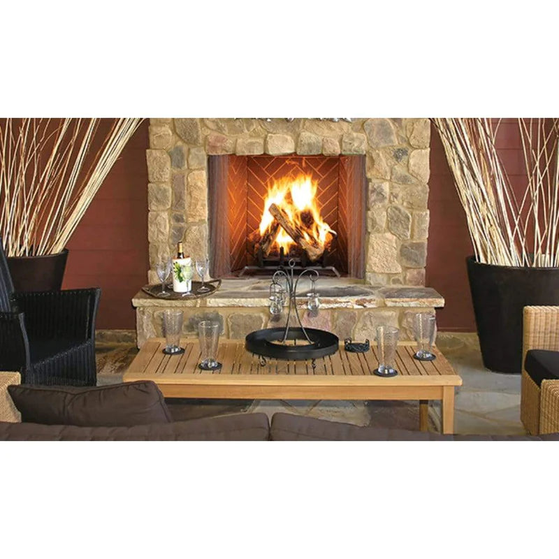 42 Inch Outdoor Wood Burning Fireplace - Heavy Duty Masonry Design for Patio, Garden & Backyard - Perfect for Camping, BBQ & Cozy Evenings
