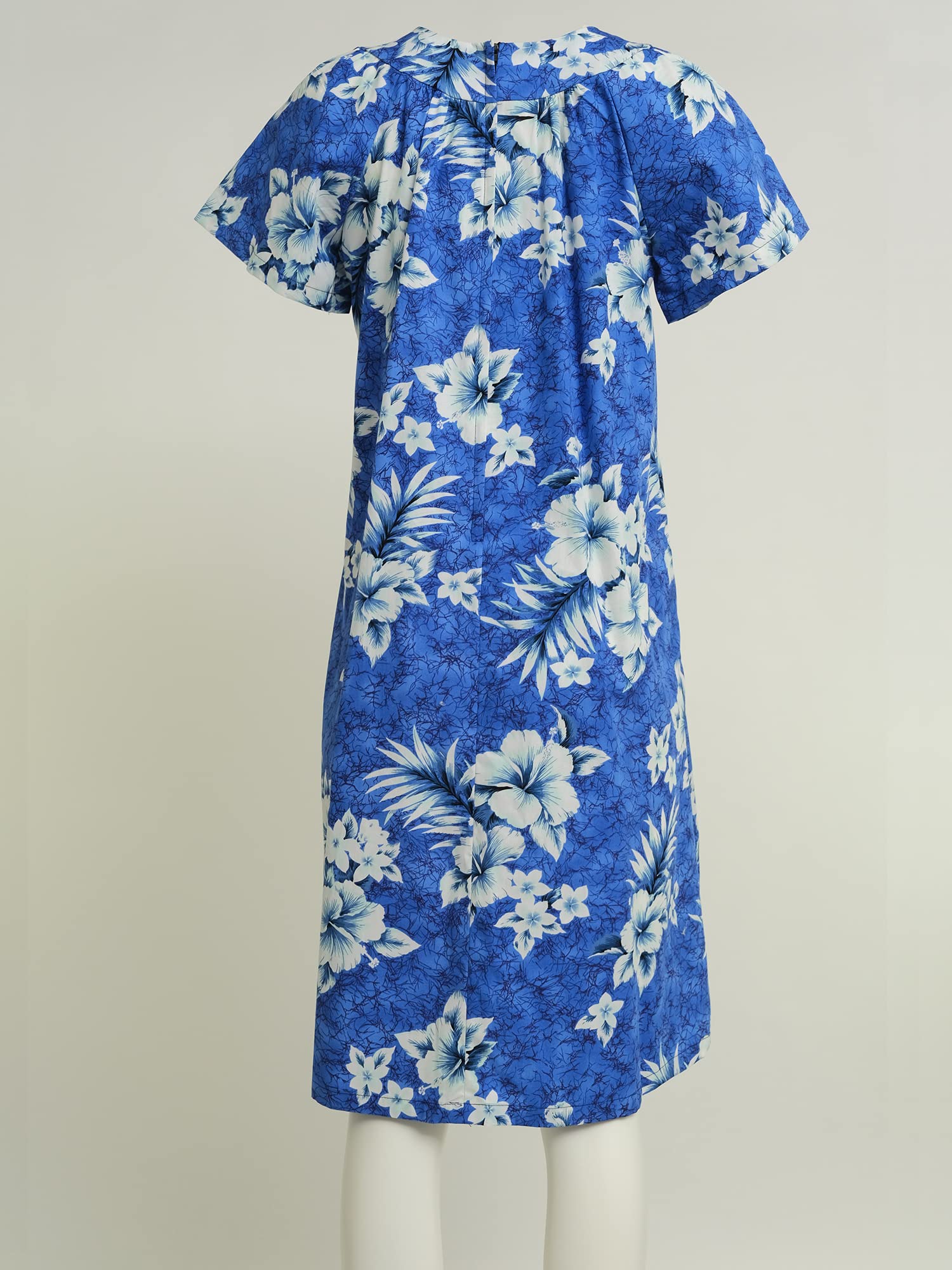 Stylish Cotton Hawaiian Midi Muumuu Dress for Women - Floral Summer Beach Dress, Perfect for Vacation, Luau Party & Tropical Getaways