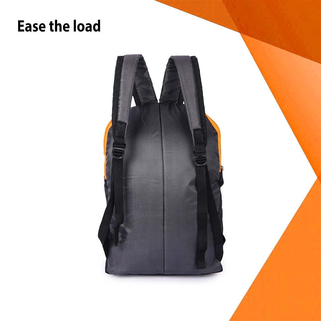 Stylish Unisex Waterproof Backpack for College, School & Outdoor Activities - Durable Daypack for Students, Picnics & Daily Use (Orange Zipper)