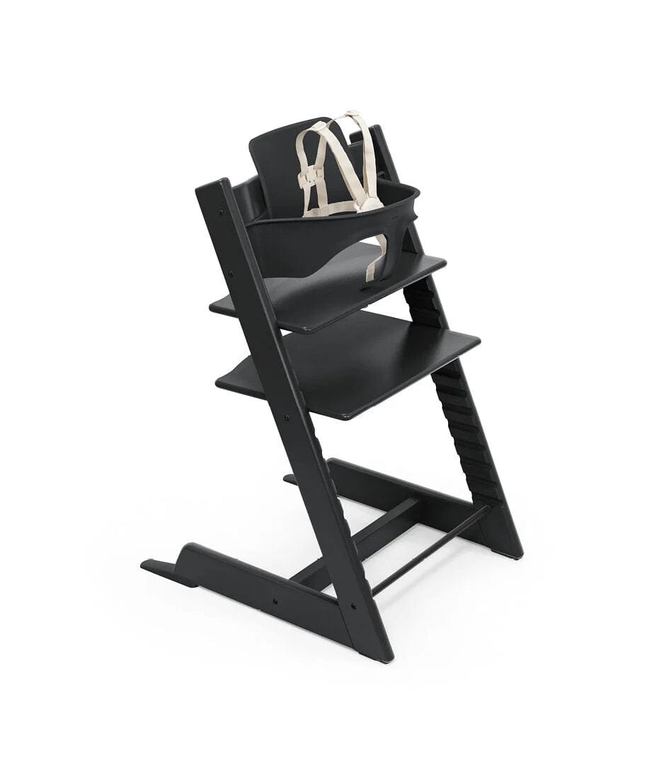 Stokke Tripp Trapp High Chair with Baby Set & Safety Harness - Adjustable Wooden Chair for Toddlers & Infants - Perfect for Dining, Feeding, and Family Mealtime
