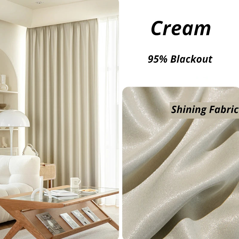 Custom Blackout Curtains for Bedroom - Bella Glossy Polyester Window Drapes - Thermal Insulated & Noise Reducing Curtain Panels for Living Room, Nursery & Home Theater
