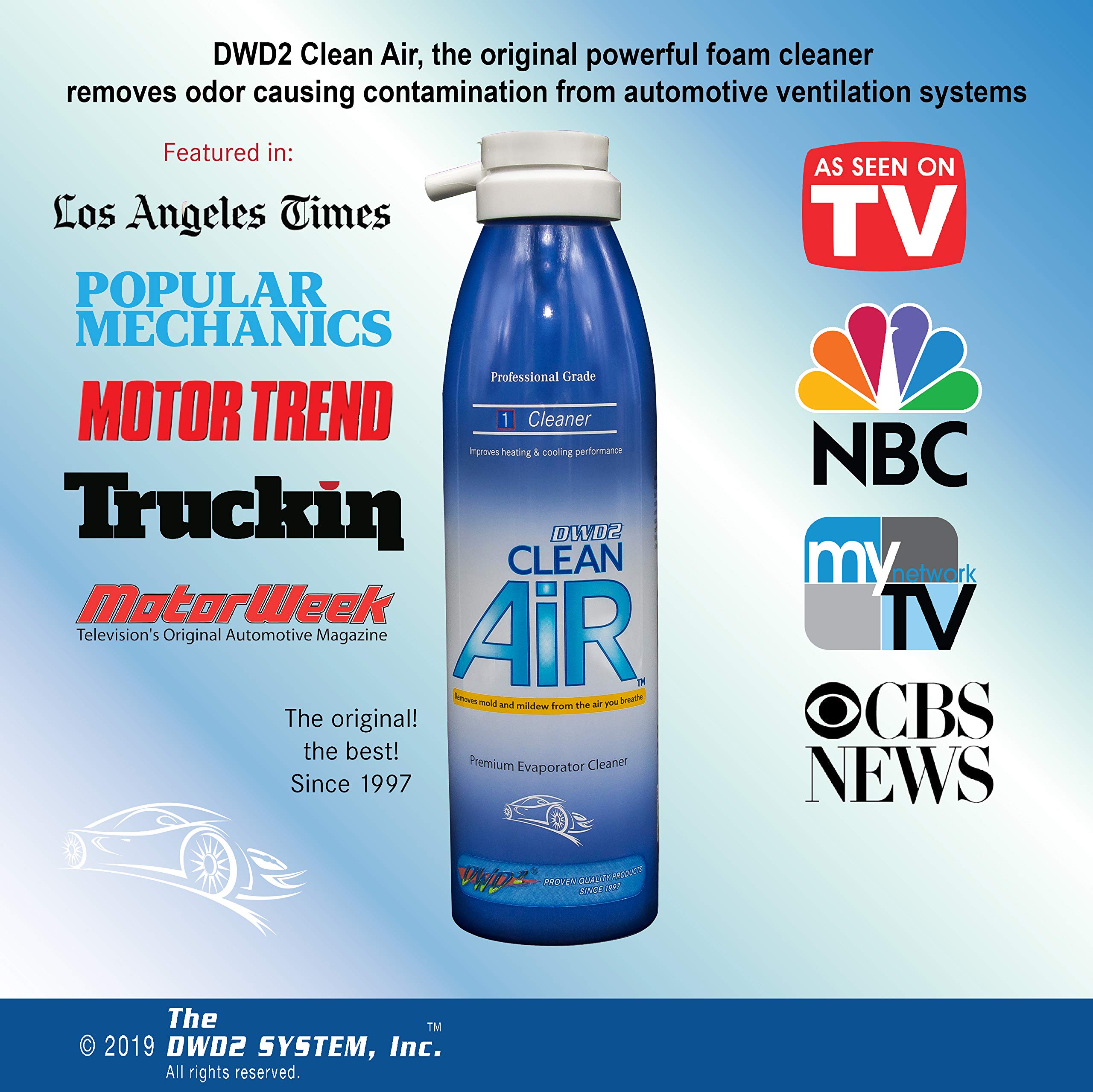 Clean Air® Premium Automotive AC Evaporator Cleaner 8oz - Unscented 6 Pack | Eliminates Odors & Improves AC Performance | Ideal for Car, Truck & RV Air Conditioning Systems