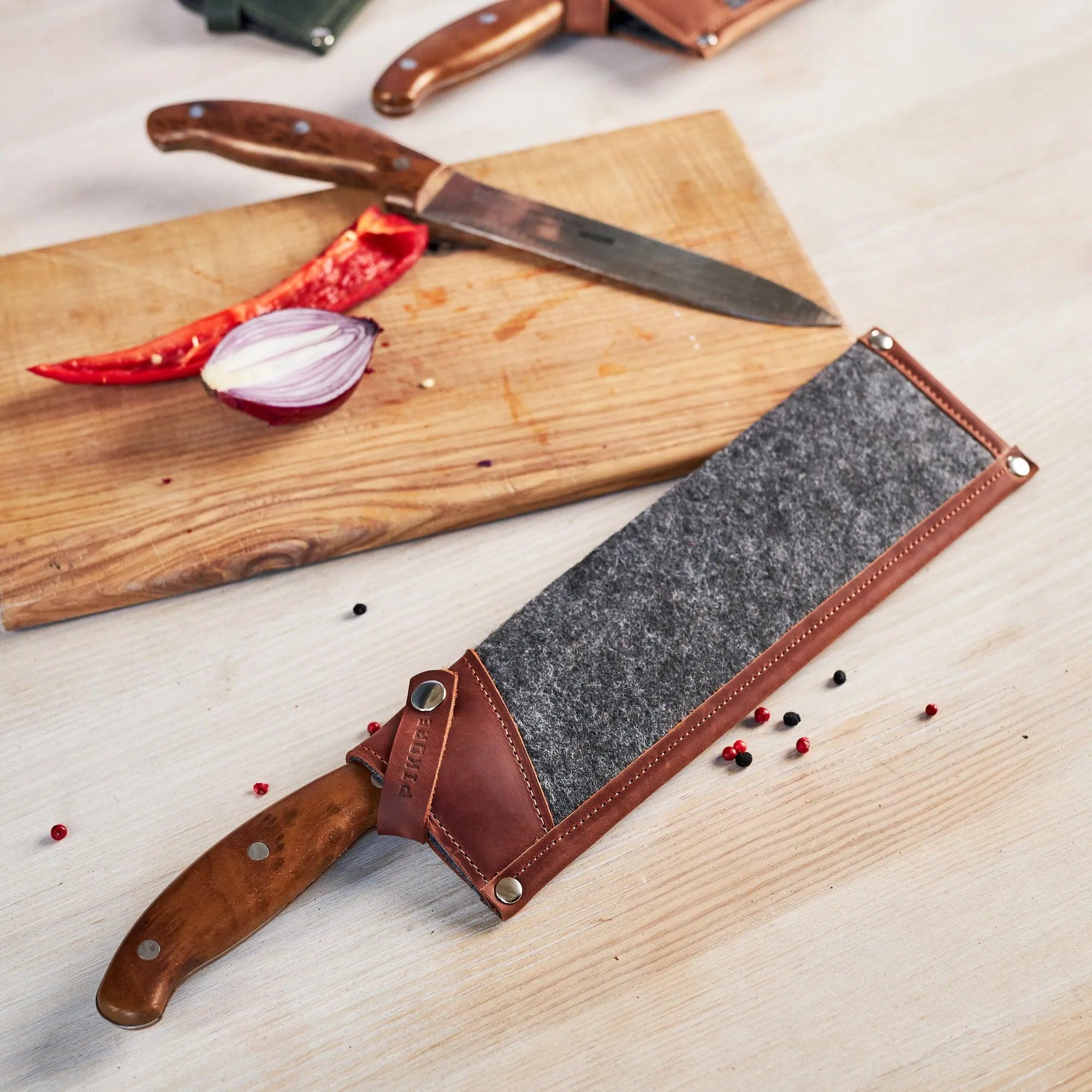 Premium Genuine Leather Knife Cover - Durable & Protective Sheath for Kitchen, Hunting & Outdoor Knives | Perfect for Camping, Cooking & Everyday Use
