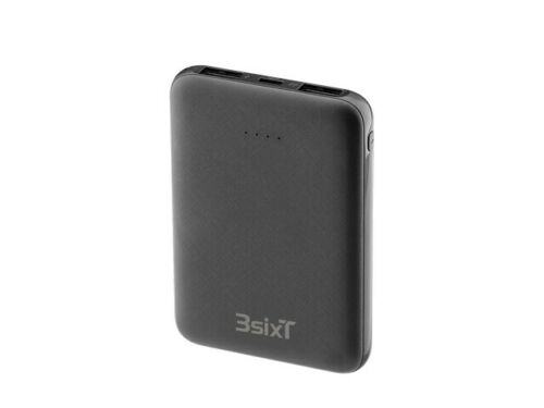 3sixT 5000mAh Ultra-Compact Portable Charger - Slim Power Bank for iPhone, Android & USB Devices - Perfect for Travel, Camping & Emergency Backup