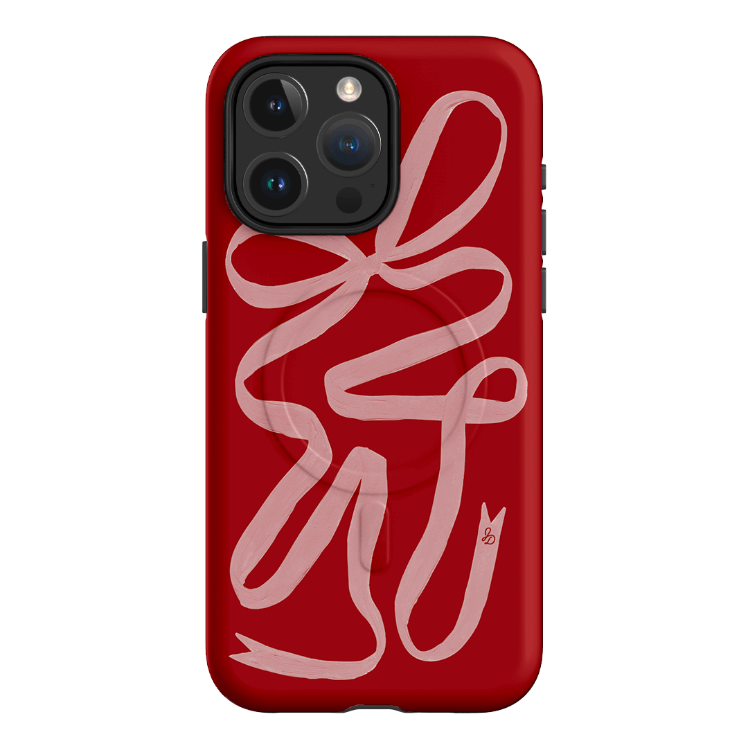Cupid's Bow Ribbon Phone Case for iPhone & Samsung - Elegant Valentine's Day Gift for Her, Romantic Couple Accessory | Perfect for Dating, Anniversaries & Special Occasions