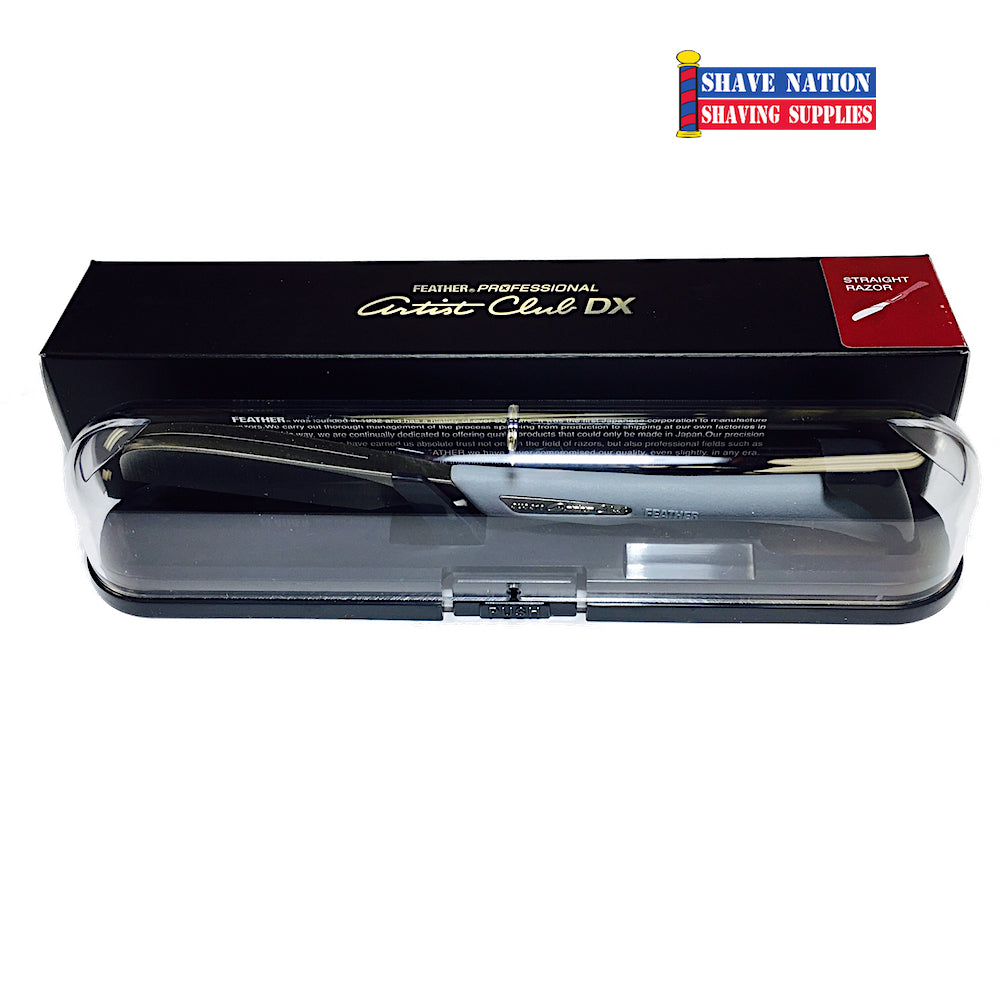Feather DX Artist Club Japanese Razor - Professional Straight Edge Shaving Razor for Men - Perfect for Barbershop & Home Grooming
