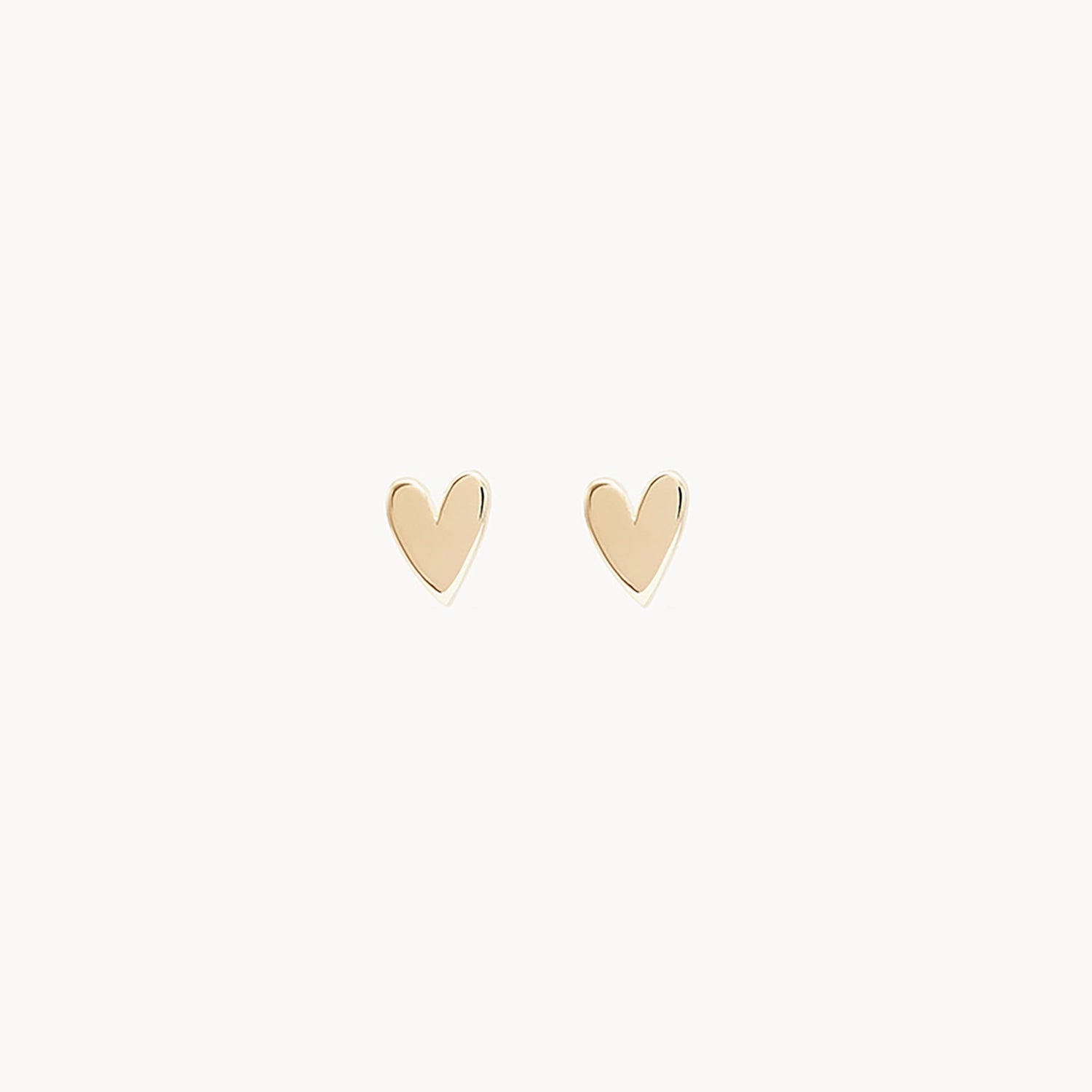 14K Yellow Gold Heart Earrings for Women - Dainty Everyday Love Jewelry Gift for Her | Perfect for Valentine's Day, Anniversary & Romantic Occasions