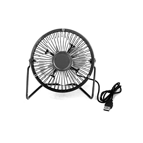 4’’ USB Mini Desk Fan - Quiet, Powerful Metal Cooling Fan for Office, Home & Dorm Room | Portable USB Powered Small Fan for Computer, Nightstand & Workspace