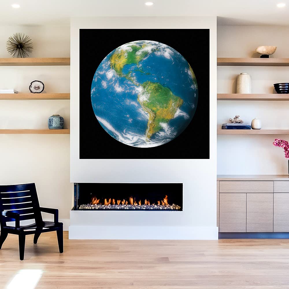 Contemporary Fine Art Canvas Globe II Wall Decor - Modern Photography Print for Living Room, Bedroom, Office & More - Ready to Hang 32x32 Inches - Perfect for Home, Office & Commercial Spaces
