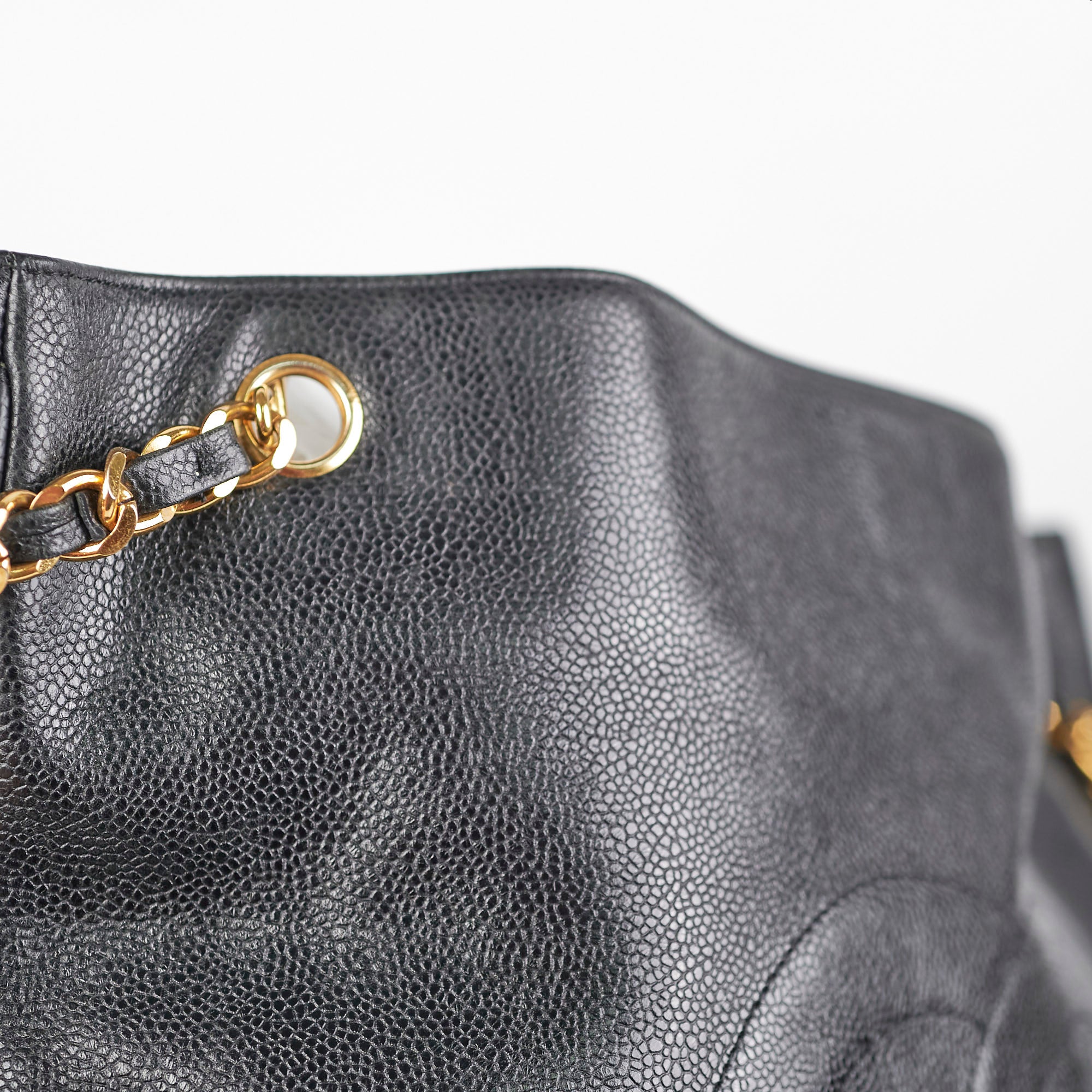 Chanel Caviar Leather Large Black Tote Bag for Women - Luxury Designer Handbag for Work, Travel & Everyday Use