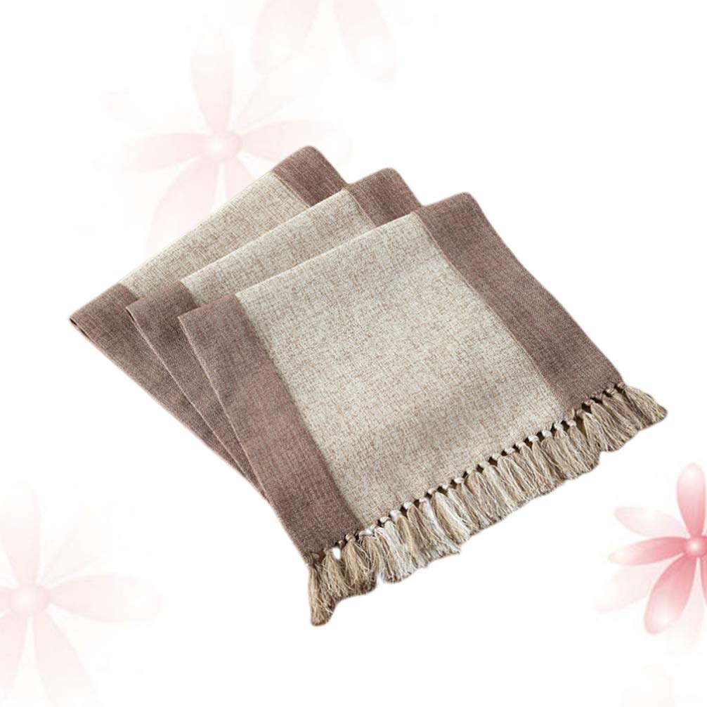 LIOOBO Embroidered Jute Table Runner - Rustic Double Layer Tablecloth for Wedding, Party, Coffee Table & Board Game Decor | Elegant Placemat & Table Cover for Home & Events
