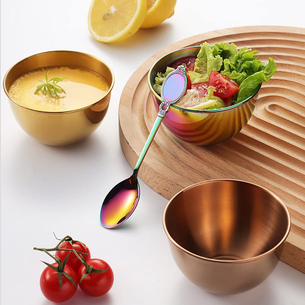 8-Pack Stainless Steel Mini Dessert Bowls - 3.35