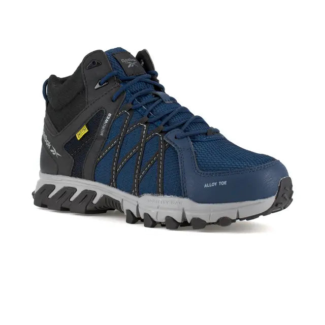 Trailgrip Alloy Toe Athletic Work Boots for Men - Navy/Black Safety Shoes - Lightweight & Durable for Construction, Hiking & Outdoor Work