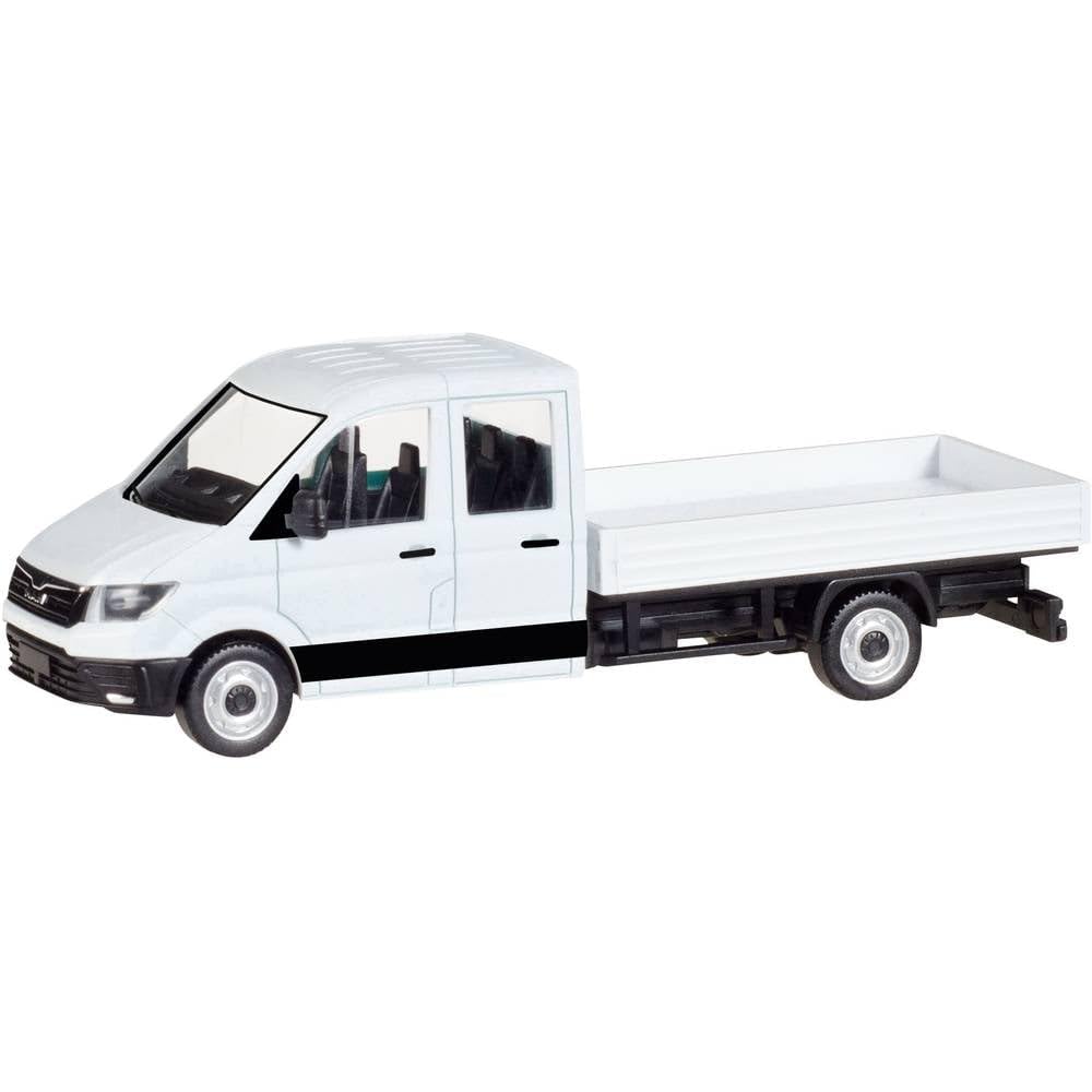 Herpa 1:87 Scale Man TGE Flatbed Truck Model - 13215 - Collectible Die-Cast Vehicle for Display, Diorama, and Model Train Scenes